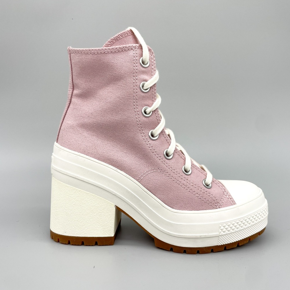 Converse Chuck 70 De Luxe Heel Womens 6.5 Pink Canvas Chunky Platform Y2K Pastel